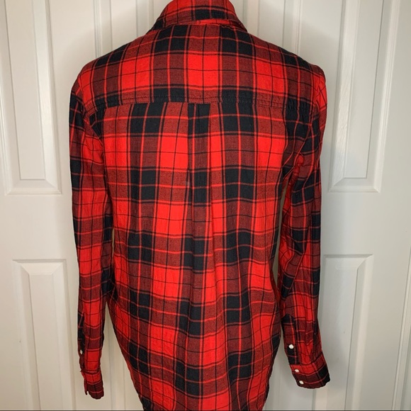 Zara Floral Beaded Buffalo Check Flannel Shirt - Picture 6 of 6